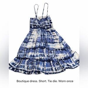 Blue and White Dress